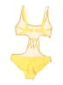 ASOS Solid Yellow One Piece Swimsuit Size 8 - photo 2