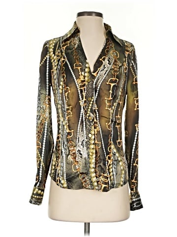 Cache Long Sleeve Silk Top (view 1)