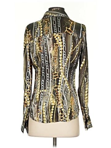 Cache Long Sleeve Silk Top (view 2)