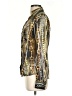 Cache Metallic Gold Long Sleeve Silk Top Size S - photo 5