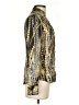 Cache Metallic Gold Long Sleeve Silk Top Size S - photo 4
