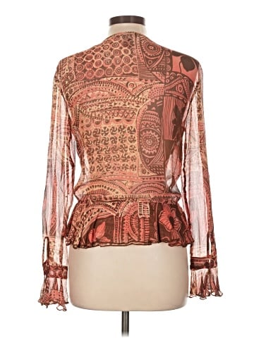 INC International Concepts Long Sleeve Silk Top (view 2)