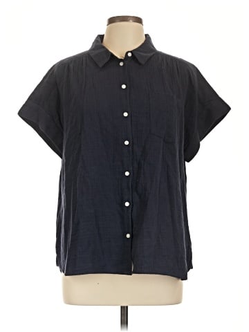 Caslon Short Sleeve Button-Down Shirt (view 1)