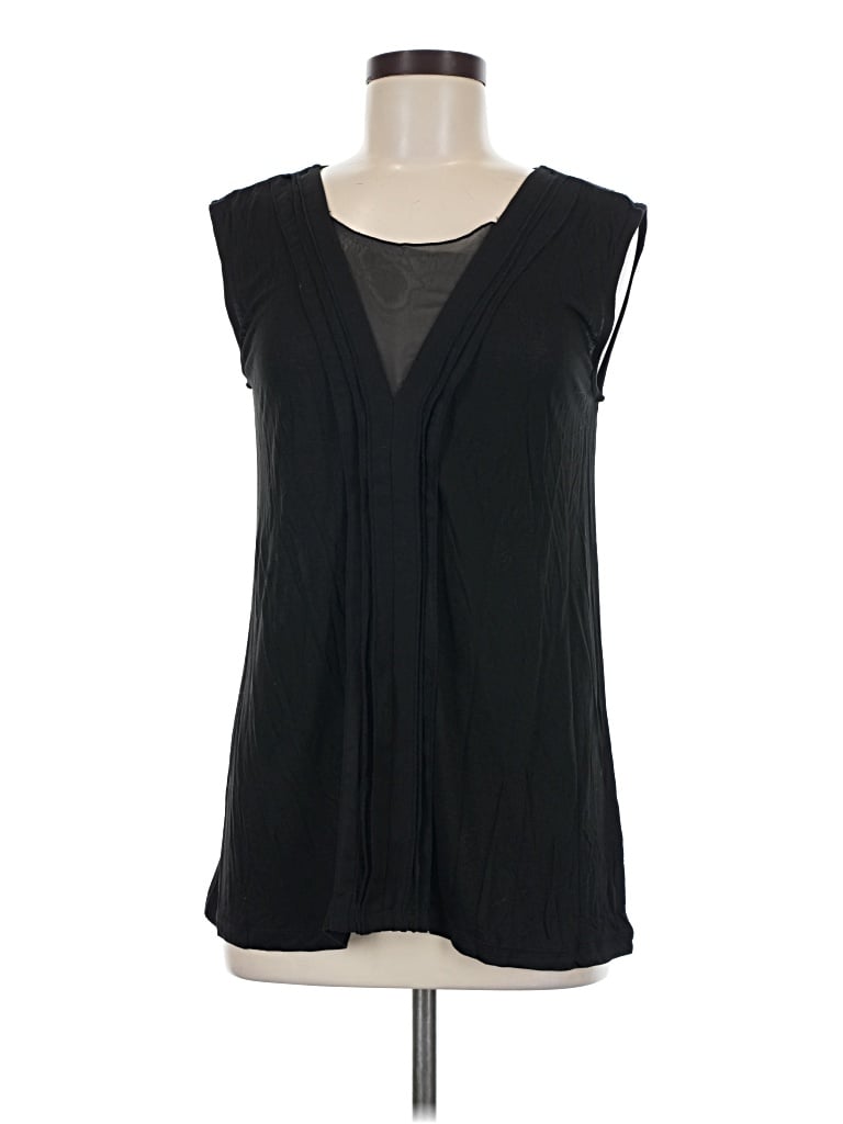 Pre-owned Halogen Sleeveless Blouse In Black