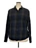Apt. 9 100% Cotton Plaid Black Long Sleeve Button-Down Shirt Size XXL - photo 1