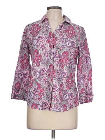 Talbots 3/4 Sleeve Button-Down Shirt (view 1)
