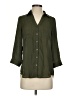 Iz Byer 100% Polyester Solid Green 3/4 Sleeve Blouse Size S - photo 1