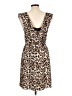 Alice + Olivia Animal Print Brown Cocktail Dress Size L - photo 2