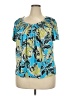 Style&Co Blue Short Sleeve Blouse Size 2X - photo 1
