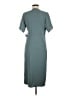 Universal Standard 100% Polyester Solid Teal Casual Dress Size 6 - 8 - photo 2