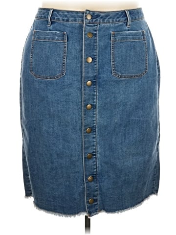 C established 1946 Denim Skirt (view 1)