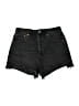 Zara Black Denim Shorts Size 6 - photo 1