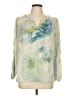 Rose + Olive 100% Polyester Green 3/4 Sleeve Blouse Size L - photo 1