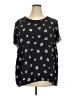 Collective Concepts 100% Polyester Black Short Sleeve Top Size 2X - photo 1