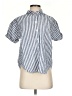 J.Crew 100% Linen Stripes Blue Short Sleeve Blouse Size XXS - photo 1