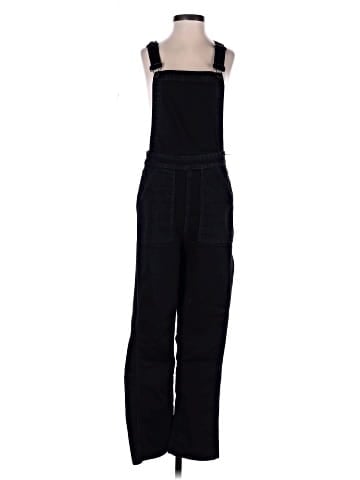 Madewell Cali Demi-Boot Overalls in Black Frost (view 1)