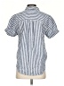 J.Crew 100% Linen Stripes Blue Short Sleeve Blouse Size XXS - photo 2