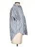 J.Crew 100% Linen Stripes Blue Short Sleeve Blouse Size XXS - photo 4