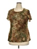 Alfani Brown Short Sleeve Top Size 2X - photo 1