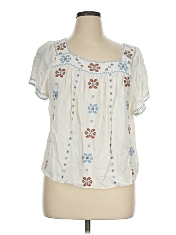 Madewell Plus Cross-Stitch Top (view 1)