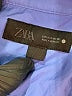 Zara Solid Blue Long Sleeve Button-Down Shirt Size S - photo 7