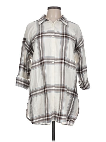 Ann Taylor LOFT 3/4 Sleeve Button-Down Shirt (view 1)