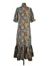 Shein Paisley Blue Casual Dress Size 6 - photo 2