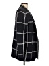Ann Taylor LOFT 100% Cotton Plaid Black Coat Size L - photo 4