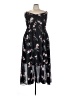City Chic 100% Polyester Floral Black Casual Dress Size 18 Plus (M) - photo 1