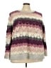 North Style Chevron-herringbone Purple Pullover Sweater Size 3X - photo 1