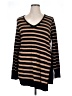 Chico's Stripes Black Pullover Sweater Size XL (3) - photo 1