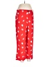 Ann Taylor Floral Tropical Red Casual Pants Size 12 - photo 1