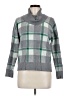 Tahari Plaid Gray Turtleneck Sweater Size M - photo 1