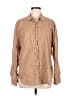Xirena 100% Cotton Metallic Tan Long Sleeve Button-Down Shirt Size M - photo 1