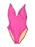 J.Crew Color Block Pink One Piece Swimsuit Size 2 - photo 1