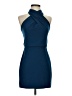 Halston Solid Blue Cocktail Dress Size 0 - photo 1