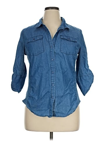 cavalini 3/4 Sleeve Button-Down Shirt (view 1)