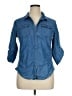 cavalini Blue 3/4 Sleeve Button-Down Shirt Size XL - photo 1