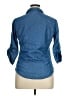 cavalini Blue 3/4 Sleeve Button-Down Shirt Size XL - photo 2