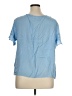 Gap 100% Rayon Blue Short Sleeve Blouse Size XL - photo 2