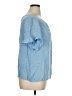 Gap 100% Rayon Blue Short Sleeve Blouse Size XL - photo 4