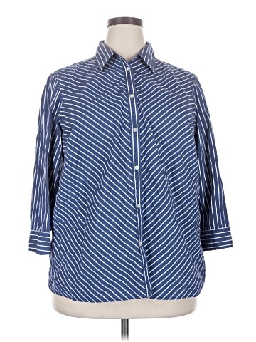 Lauren by Ralph Lauren 3/4 Sleeve Button-Down Shirt (view 1)