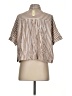 Max Studio Stripes Brown Short Sleeve Blouse Size XS - photo 2