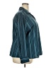 Croft & Barrow Stripes Teal Long Sleeve Blouse Size 2X - photo 4