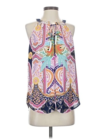 Rose + Olive Sleeveless Blouse (view 1)