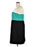 Kasper Color Block Teal Cocktail Dress Size 18 - photo 5