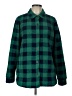 Lands' End 100% Polyester Plaid Green Coat Size L - photo 1