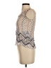 Massimo Dutti Tan Sleeveless Blouse Size 2 - photo 5