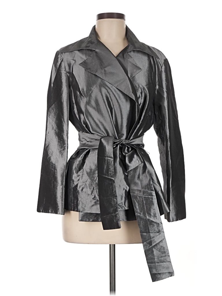 Pre-owned Susan Graver Kimono In Silver