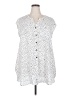 DR2 100% Polyester Polka Dots White Sleeveless Blouse Size 2X - photo 1